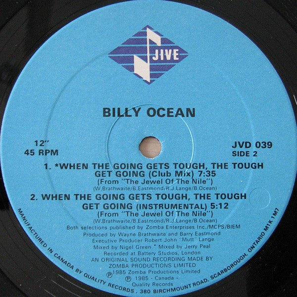 Billy Ocean : When The Going Gets Tough, The Tough Get Going (12")