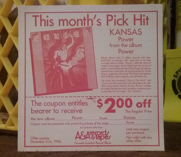 Kansas (2) : All I Wanted (7", Single)