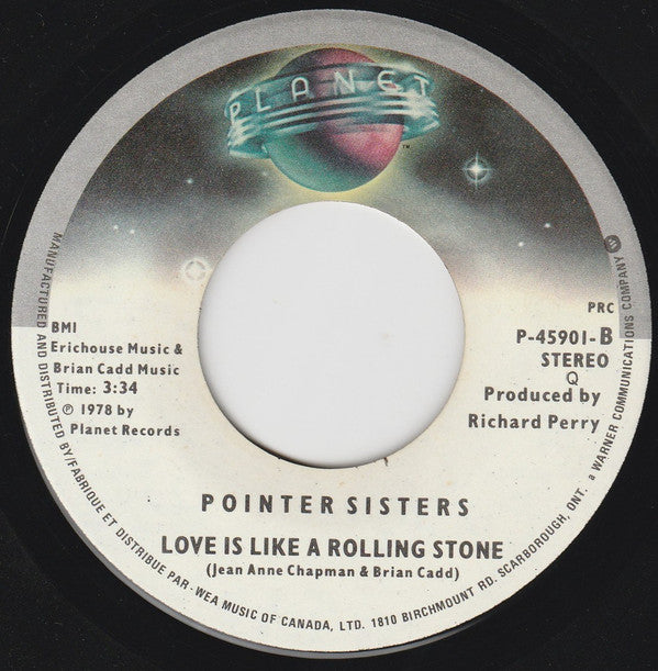 Pointer Sisters : Fire (7", Single, Qua)
