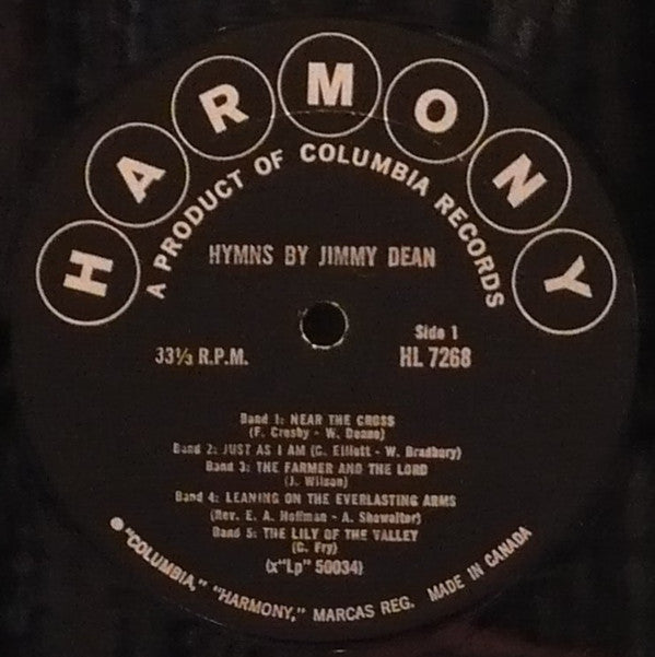 Jimmy Dean : Hymns By Jimmy Dean (LP, Album, Mono)
