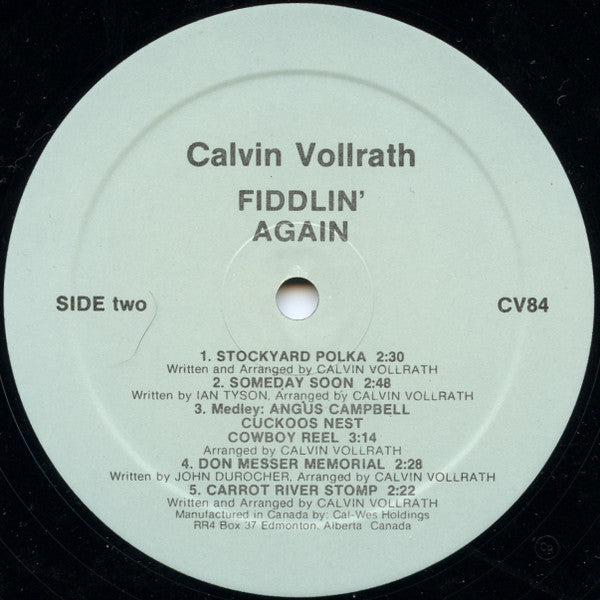 Calvin Vollrath : Fiddlin' Again (LP, Album)