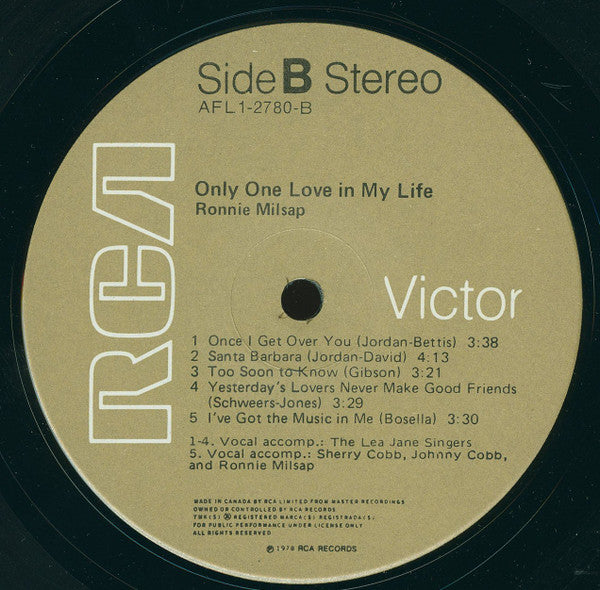 Ronnie Milsap : Only One Love In My Life (LP, Album)