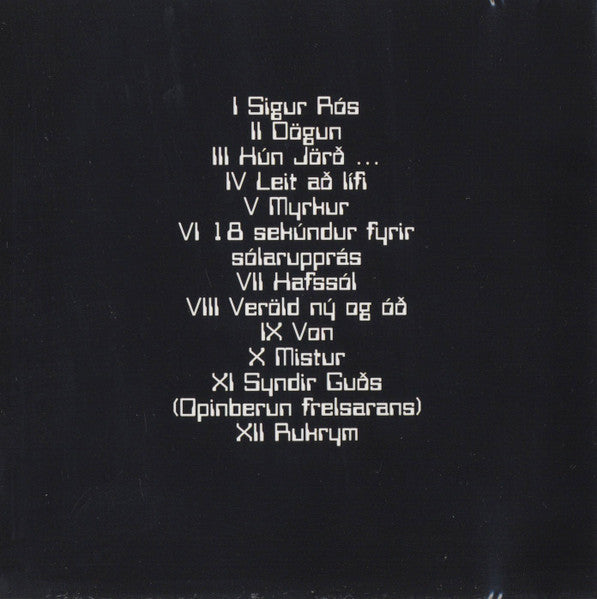Sigur Rós : Von (CD, Album, RE)