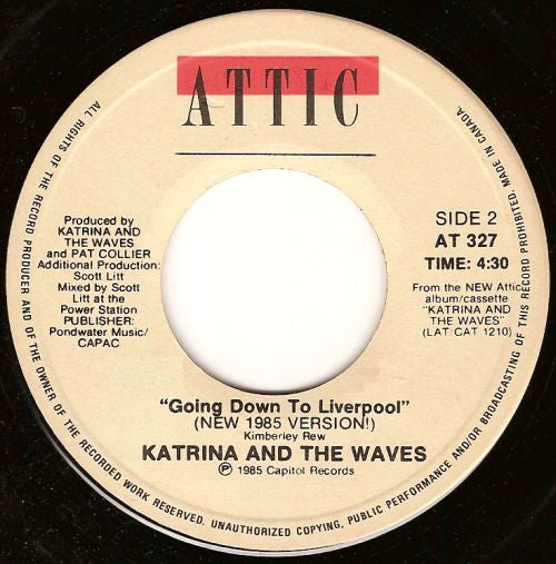 Katrina And The Waves : Walking On Sunshine (New 1985 Version!) (7", Single)