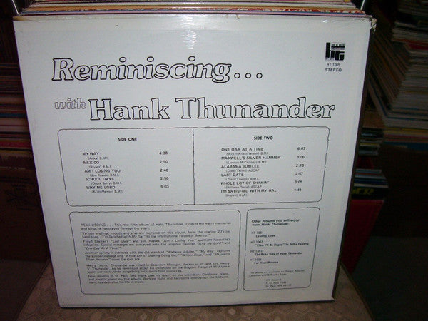 Hank Thunander : Reminiscing... With Hank Thunander (LP, Album)