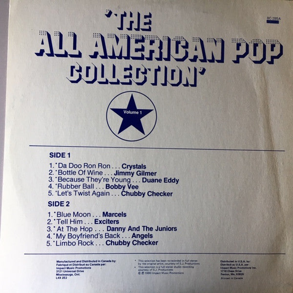 Various : The All American Pop Collection Volume 1 (LP, Comp)