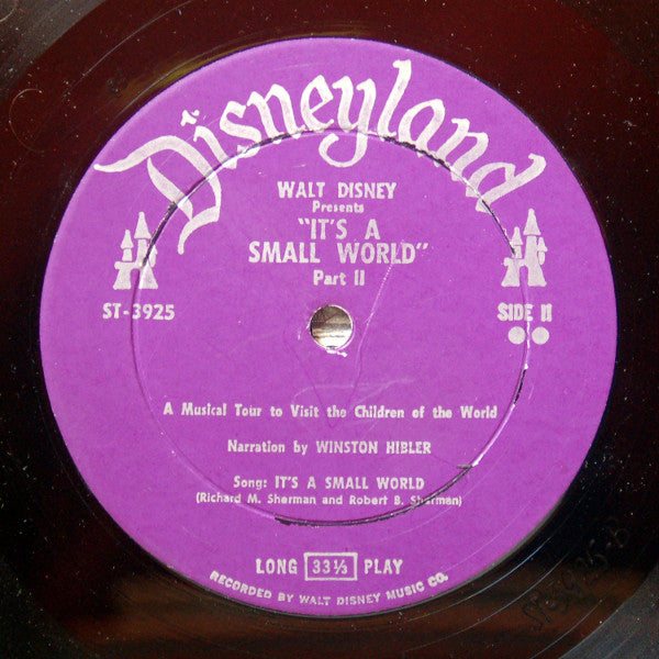 Unknown Artist : Walt Disney Presents It's A Small World (LP, Album, RE, Pur)