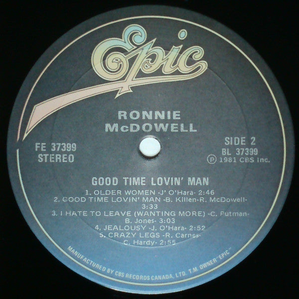 Ronnie McDowell : Good Time Lovin' Man (LP, Album)