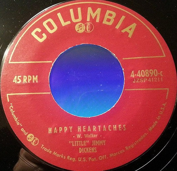 Little Jimmy Dickens : I Never Had The Blues / Happy Heartaches (7", Single)