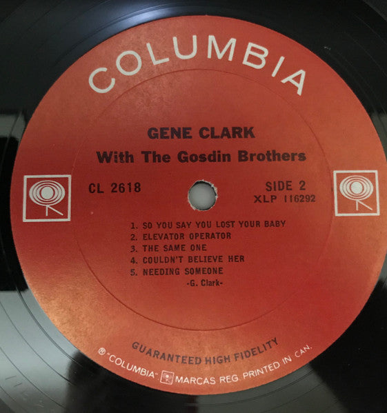 Gene Clark With The Gosdin Brothers : Gene Clark With The Gosdin Brothers (LP, Album, Mono)
