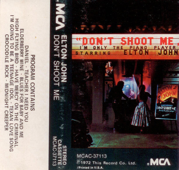 Elton John : Don't Shoot Me I'm Only The Piano Player (Cass, Album, Dol)