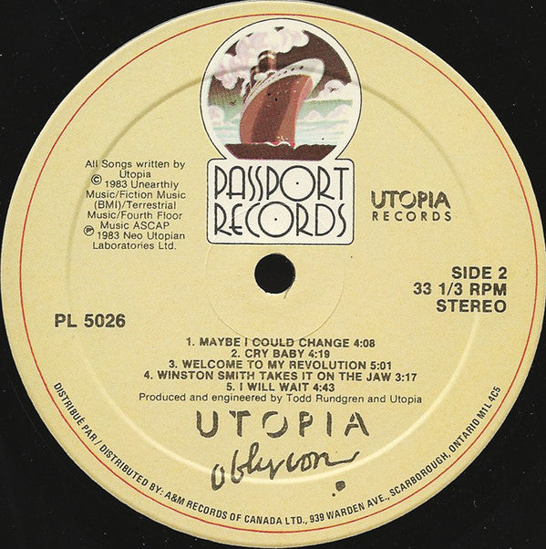 Utopia (5) : Oblivion (LP, Album)