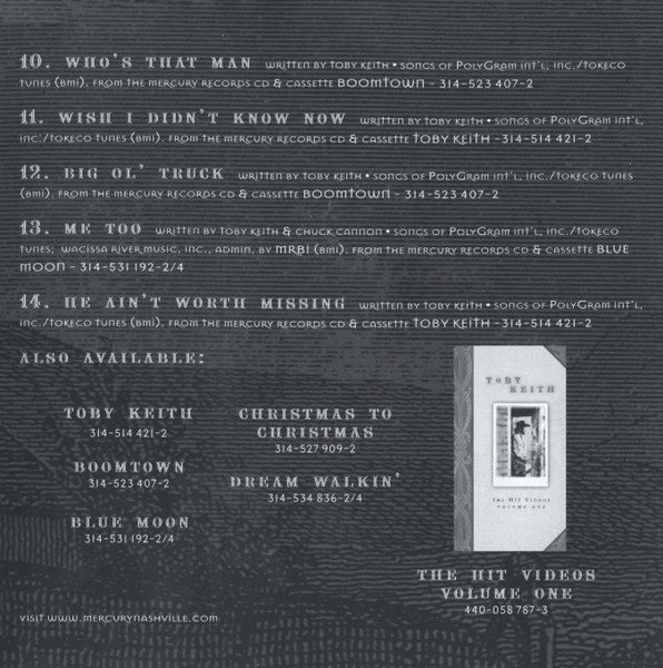 Toby Keith : Greatest Hits Volume One (CD, Comp, Club)