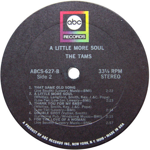 The Tams : A Little More Soul (LP, Album)