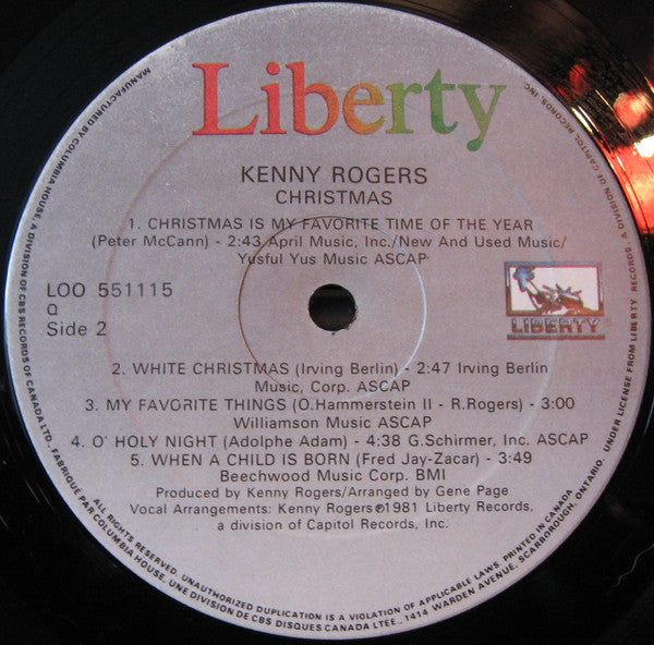 Kenny Rogers : Christmas (LP, Album, Club)