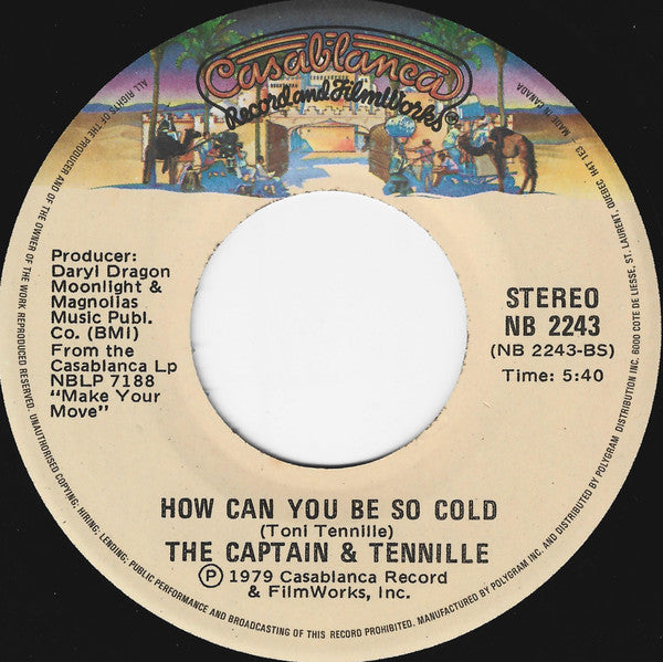 The Captain & Tennille* : Love On A Shoestring (7", Single)