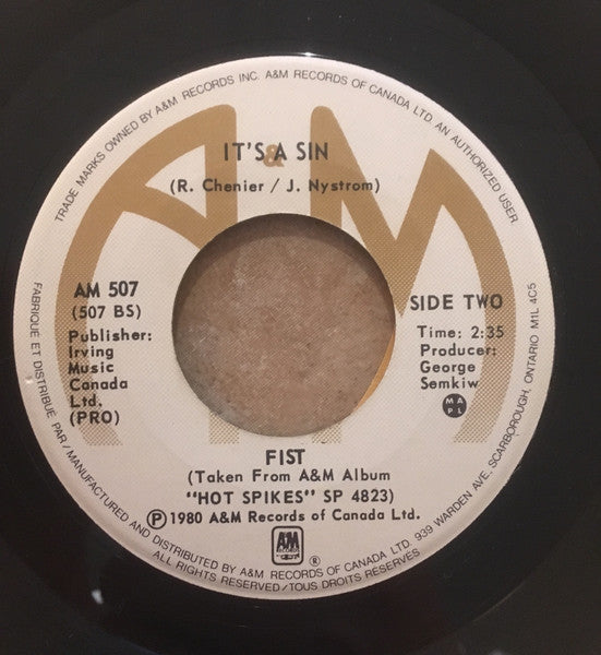 Fist : Never Come Back (7", Single)