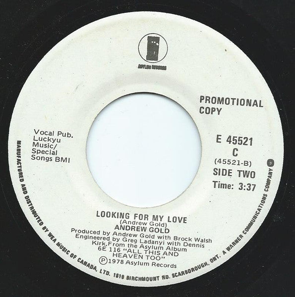 Andrew Gold : How Can This Be Love (7", Single, Promo)