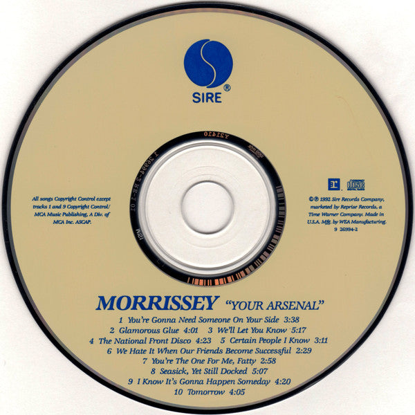 Morrissey : "Your Arsenal" (CD, Album, RE)