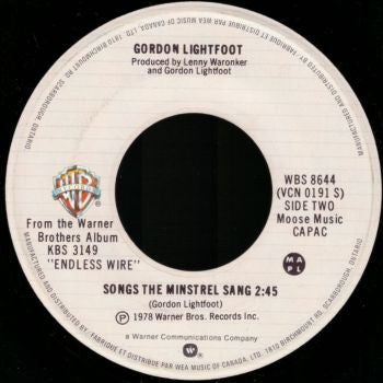 Gordon Lightfoot : Dreamland / Songs The Minstrel Sang (7", Single)