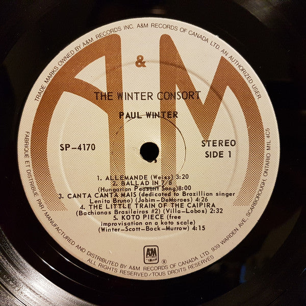 The Winter Consort : The Winter Consort (LP, Album, RE)