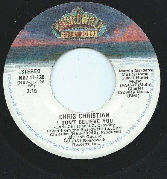 Chris Christian : I Want You, I Need You (7", Single)
