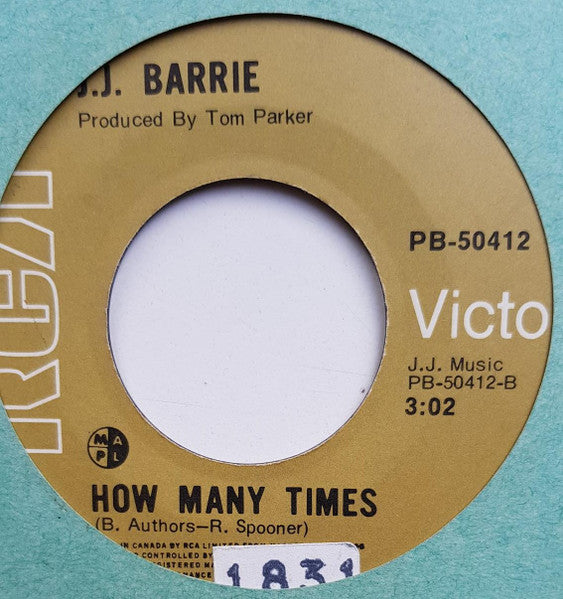 J. J. Barrie : So Long Bing / How Many Times (7", Single)