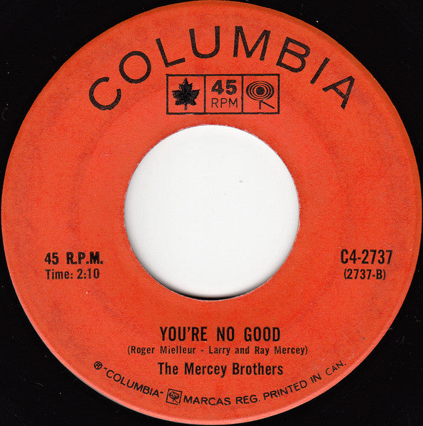 The Mercey Brothers : Uncle Tom / You're No Good (7", Single)
