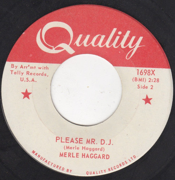 Merle Haggard : (My Friends Are Gonna Be) Strangers (7", Single)