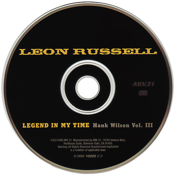 Leon Russell : Legend In My Time (Hank Wilson Vol. III) (CD, Album)
