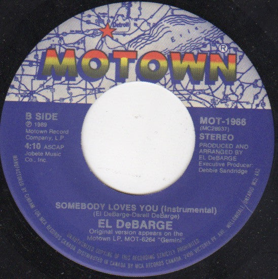 El DeBarge : Somebody Loves You (7", Single)