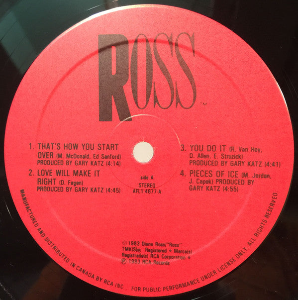 Diana Ross : Ross (LP, Album)