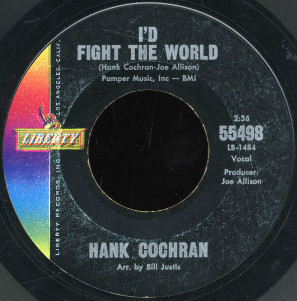 Hank Cochran : Lucy, Let Your Lovelight Shine / I'd Fight The World (7", Single)