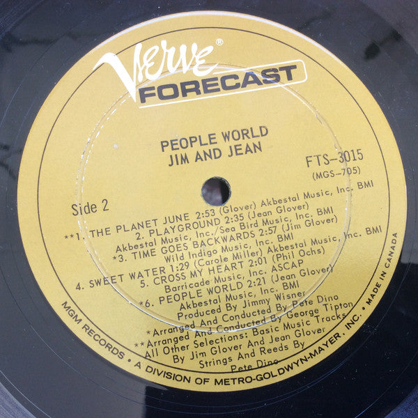 Jim & Jean : Time Goes Backwards (LP)