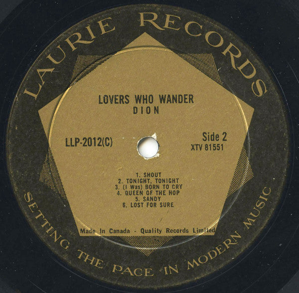 Dion (3) : Lovers Who Wander (LP, Album, Mono)