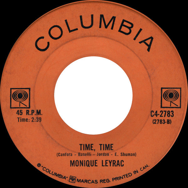 Monique Leyrac : Love Is Blue / Time, Time (7", Single, Mono)