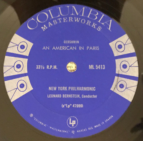 Leonard Bernstein - New York Philharmonic, Columbia Symphony Orchestra : Rhapsody In Blue / An American In Paris (LP, Album, Mono, RE)