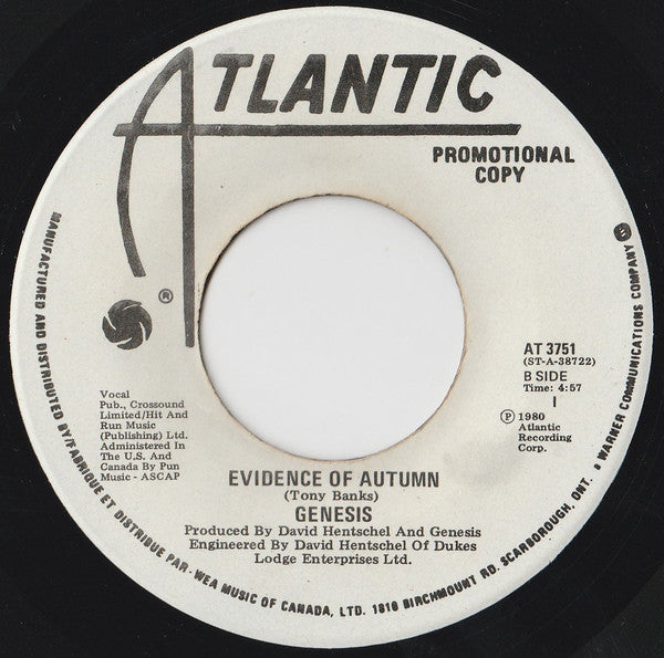 Genesis : Turn It On Again (7", Single, Promo)
