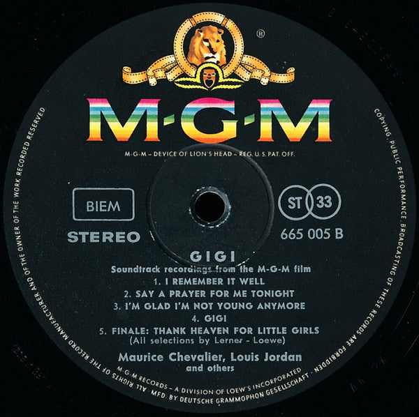 Alan Jay Lerner - Frederick Loewe* : Gigi (Original Cast Sound Track Album) (LP, Album)