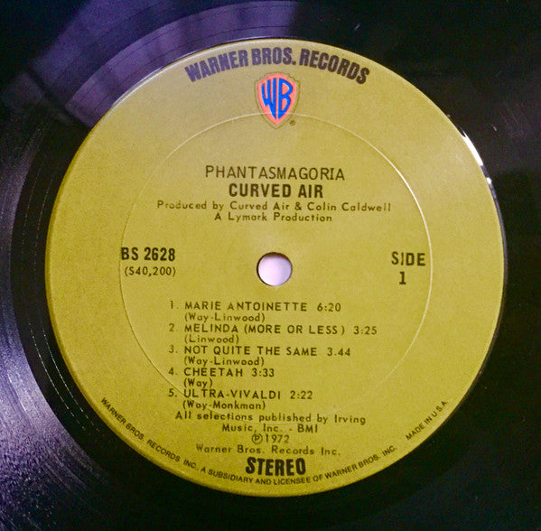Curved Air : Phantasmagoria (LP, Album, San)