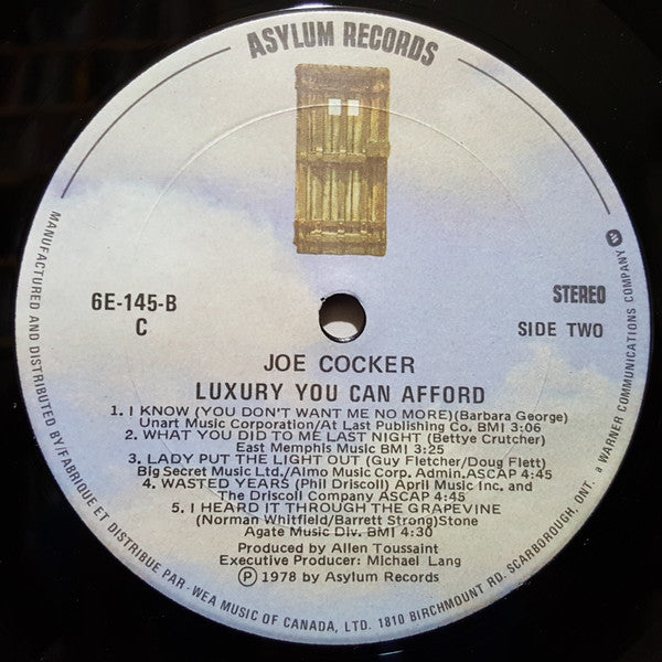 Joe Cocker : Luxury You Can Afford (LP, Album)