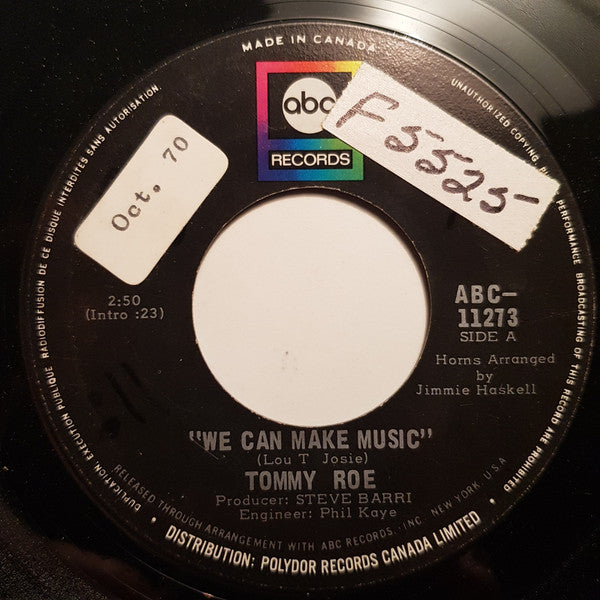 Tommy Roe : We Can Make Music (7", Single, Pit)