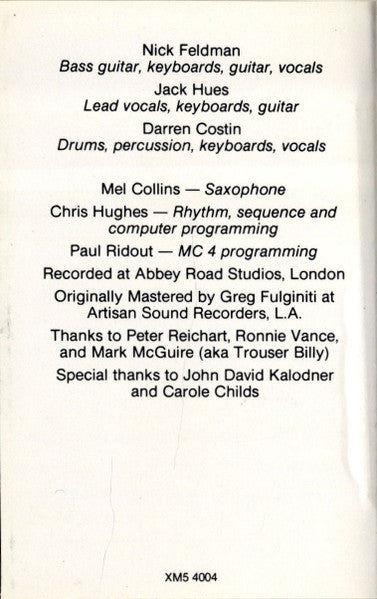 Wang Chung : Points On The Curve (Cass, Album, Dol)