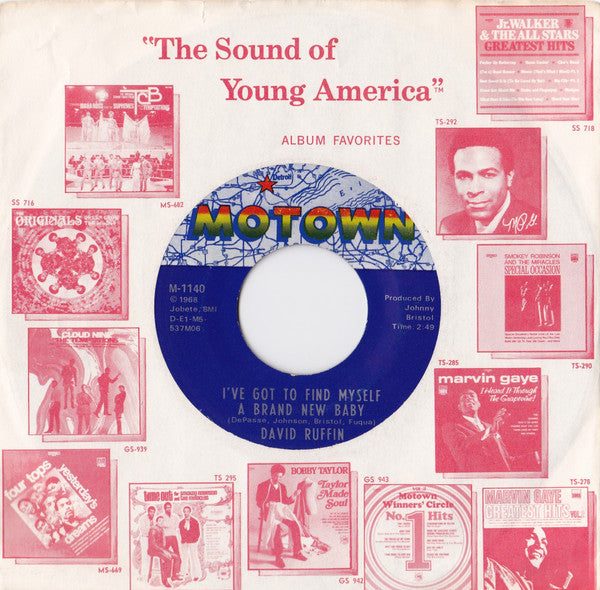 David Ruffin : My Whole World Ended (The Moment You Left Me) (7", Single)