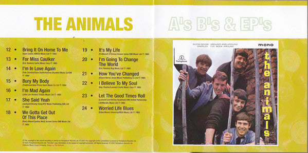 The Animals : A's B's & EP's (CD, Comp, RE)