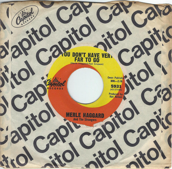Merle Haggard And The Strangers (5) : Branded Man (7", Single, Los)