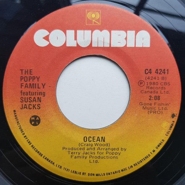 The Poppy Family featuring Susan Jacks : All The Tea In China (7")