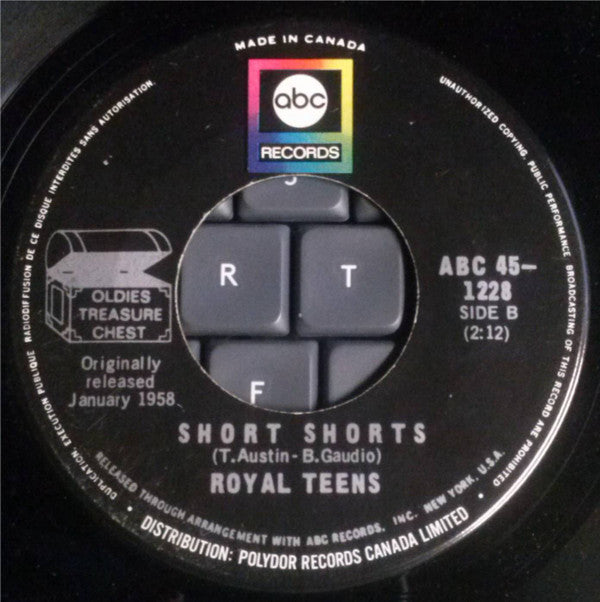 Joe Bennett And The Sparkletones / The Royal Teens : Black Slacks / Short Shorts (7", Single, RE)