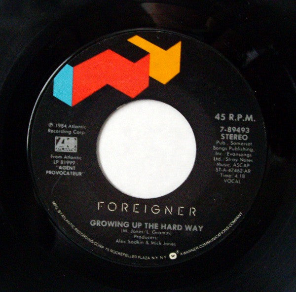 Foreigner : Down On Love (7", Single, Styrene, All)