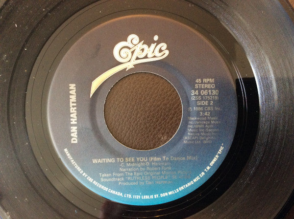 Dan Hartman : Waiting To See You (7", Single)